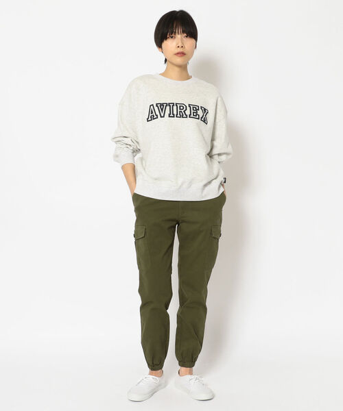 AVIREX（アヴィレックス）の「【直営店限定】AVIREX WAPPEN SWEAT/ アヴィレックスワッペンスウェット（スウェット・レディース・ライトグレー/ブラック/ダークグリーン・FREE）」の18枚目の写真