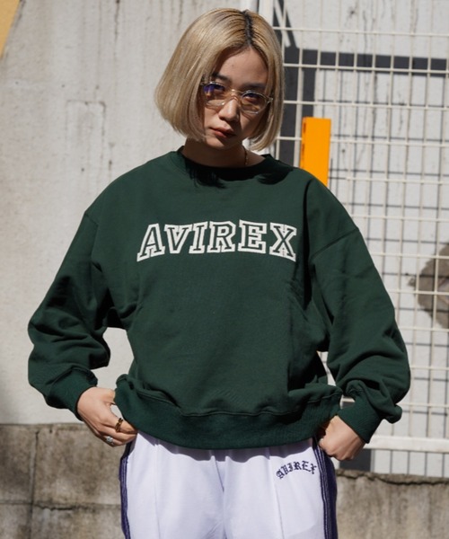 AVIREX（アヴィレックス）の「【直営店限定】AVIREX WAPPEN SWEAT/ アヴィレックスワッペンスウェット（スウェット・レディース・ライトグレー/ブラック/ダークグリーン・FREE）」の3枚目の写真