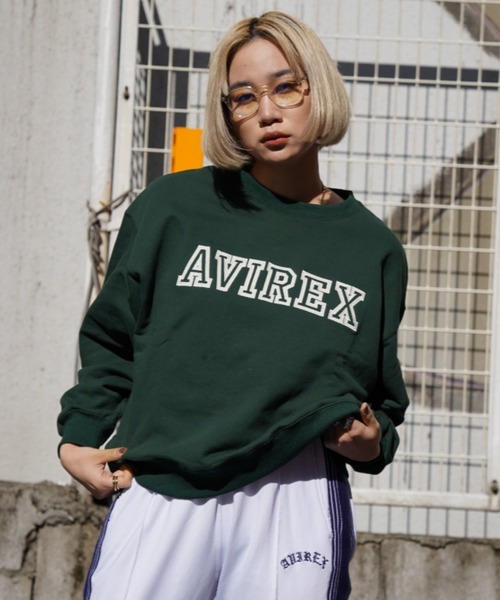 AVIREX（アヴィレックス）の「【直営店限定】AVIREX WAPPEN SWEAT/ アヴィレックスワッペンスウェット（スウェット・レディース・ライトグレー/ブラック/ダークグリーン・FREE）」の6枚目の写真