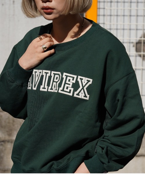 AVIREX（アヴィレックス）の「【直営店限定】AVIREX WAPPEN SWEAT/ アヴィレックスワッペンスウェット（スウェット・レディース・ライトグレー/ブラック/ダークグリーン・FREE）」の7枚目の写真