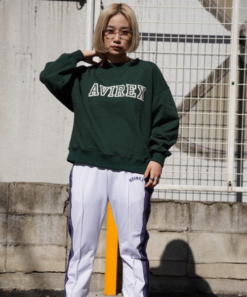 AVIREX（アヴィレックス）の「【直営店限定】AVIREX WAPPEN SWEAT/ アヴィレックスワッペンスウェット（スウェット・レディース・ライトグレー/ブラック/ダークグリーン・FREE）」の10枚目の写真