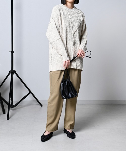 LUPILIEN(ルピリアン)の「【LUPILIEN】テンセルツイルタックパンツ(その他パンツ・レディース・チャコールグレー/オレンジ/ブルーグリーン/ライトベージュ・FREE)」の7枚目の写真