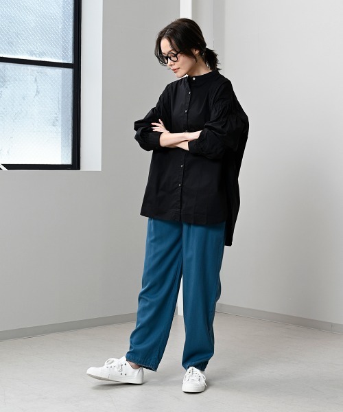 LUPILIEN(ルピリアン)の「【LUPILIEN】テンセルツイルタックパンツ(その他パンツ・レディース・チャコールグレー/オレンジ/ブルーグリーン/ライトベージュ・FREE)」の19枚目の写真