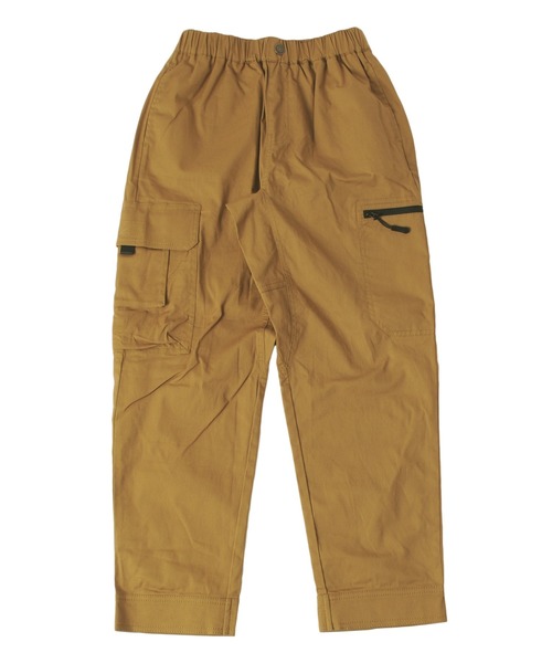 GLAZOS（グラソス）の「[ワイドテーパード]ストレッチツイル・ファスナーデザインカーゴパンツ（カーゴパンツ・キッズ・ブラック/グレー/ブラウン系その他2・130cm/140cm/150cm/160cm/170cm）」の4枚目の写真