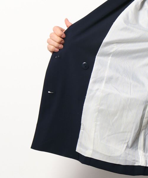 Lugnoncure（ルノンキュール）の「ダブルテーラードジャケット（テーラードジャケット・レディース・ネイビー/グレー・MEDIUM/SMALL）」の3枚目の写真