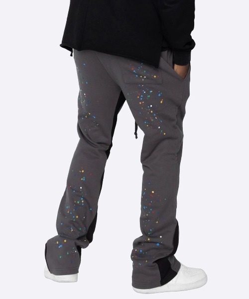 EPTM(エピトミ)の「『EPTM/エピトミ』REBEL SWEATPANTS/ペイント風 ツートーン スウェットパンツ(スウェットパンツ・メンズ・チャコールグレー・FREE)」の2枚目の写真