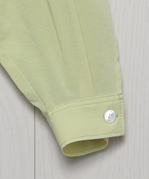 H　BEAUTY&YOUTH UNITED ARROWS（エイチビューティーアンドユースユナイテッドアローズ）の「＜H＞SHEER CROPPED SHIRT/シャツ（シャツ/ブラウス・レディース・ホワイト/ライム・S/M）」の5枚目の写真