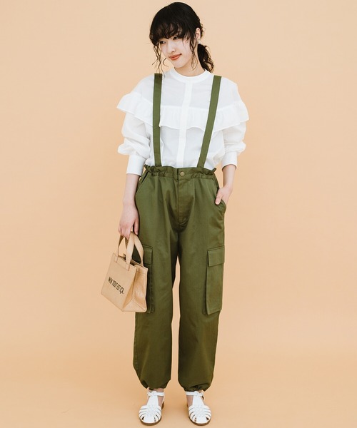 着こなしいろいろ 小さいさんから大きいさんまでオールシーズン着られるゆるサスペンダーパンツ ユニセックス その他パンツ Haco ハコ のファッション通販 Zozotown