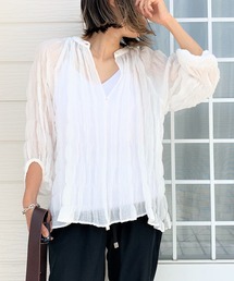 Q | ギャザーエアシャインブラウス(シャツ/ブラウス)