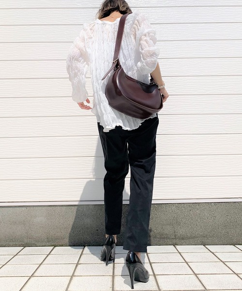 Q（キュー）の「ギャザーエアシャインブラウス（シャツ/ブラウス・レディース・ホワイト/ブラック/ラベンダー・MEDIUM）」の15枚目の写真