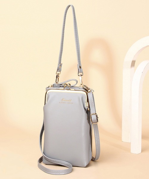 LA VORAGINE(ラ ヴォラジネ)の「がま口バッグ ミニお財布ショルダー/スマホ入れ(ショルダーバッグ・レディース・ブラック/パープル/グレー/レッド/ピンク・FREE)」の2枚目の写真