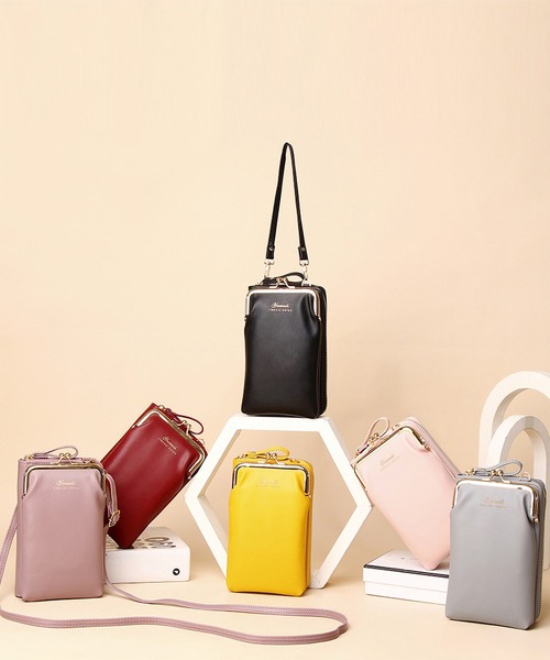 LA VORAGINE(ラ ヴォラジネ)の「がま口バッグ ミニお財布ショルダー/スマホ入れ(ショルダーバッグ・レディース・ブラック/パープル/グレー/レッド/ピンク・FREE)」の8枚目の写真
