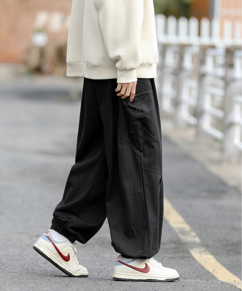 【セール】【neos -addictive design-】 バルーンシルエット サイドポケット ワイド パラシュート カーゴ パンツ（カーゴパンツ）｜neos（ネオス）