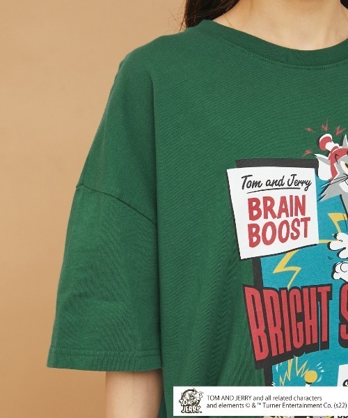 RODEO CROWNS WIDE BOWL(ロデオクラウンズワイドボウル)の「T&J BRIGHT SPARKビッグTシャツ(Tシャツ/カットソー・レディース・チャコールグレー/グリーン/オフホワイト・FREE)」の11枚目の写真