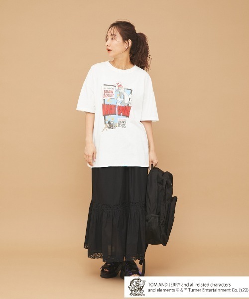 RODEO CROWNS WIDE BOWL（ロデオクラウンズワイドボウル）の「T&J BRIGHT SPARKビッグTシャツ（Tシャツ/カットソー・レディース・チャコールグレー/グリーン/オフホワイト・FREE）」の15枚目の写真