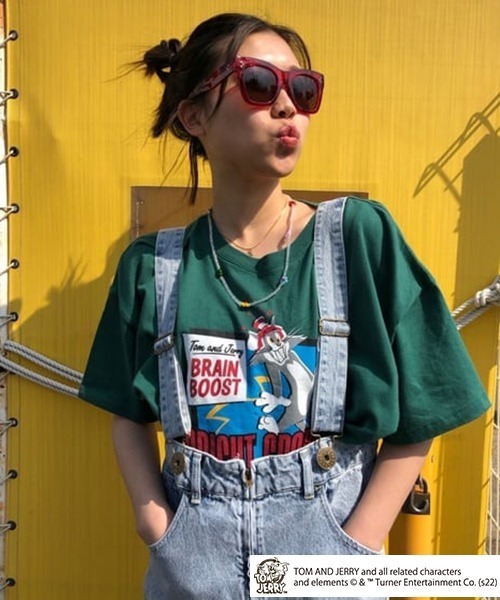 RODEO CROWNS WIDE BOWL（ロデオクラウンズワイドボウル）の「T&J BRIGHT SPARKビッグTシャツ（Tシャツ/カットソー・レディース・チャコールグレー/グリーン/オフホワイト・FREE）」の19枚目の写真
