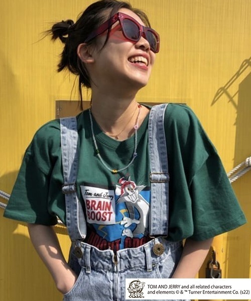 RODEO CROWNS WIDE BOWL（ロデオクラウンズワイドボウル）の「T&J BRIGHT SPARKビッグTシャツ（Tシャツ/カットソー・レディース・チャコールグレー/グリーン/オフホワイト・FREE）」の21枚目の写真