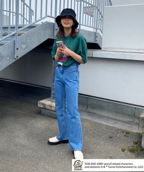 RODEO CROWNS WIDE BOWL（ロデオクラウンズワイドボウル）の「T&J BRIGHT SPARKビッグTシャツ（Tシャツ/カットソー・レディース・チャコールグレー/グリーン/オフホワイト・FREE）」の20枚目の写真