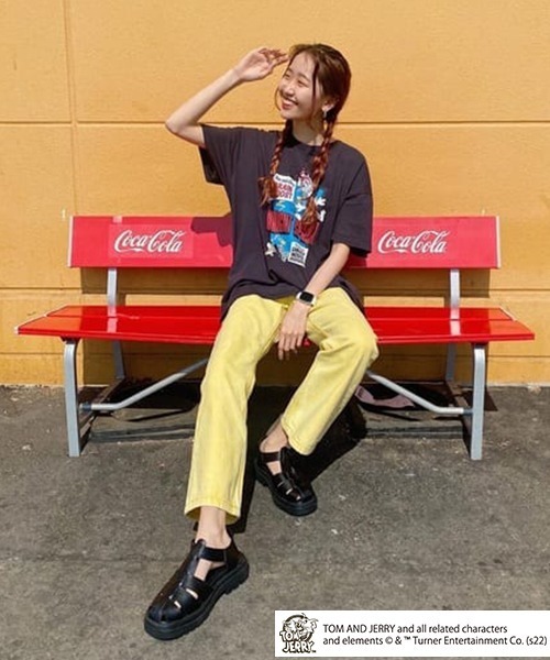 RODEO CROWNS WIDE BOWL(ロデオクラウンズワイドボウル)の「T&J BRIGHT SPARKビッグTシャツ(Tシャツ/カットソー・レディース・チャコールグレー/グリーン/オフホワイト・FREE)」の22枚目の写真