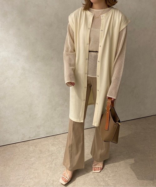 apres jour clair（アプレジュールクレア）の「【apres jour clair】スウェットジレ【ZOZOTOWN限定アイテム】（ベスト・レディース・アイボリー/ダークブラウン/ベージュ/ナチュラル・フリー/X-LARGE）」の11枚目の写真