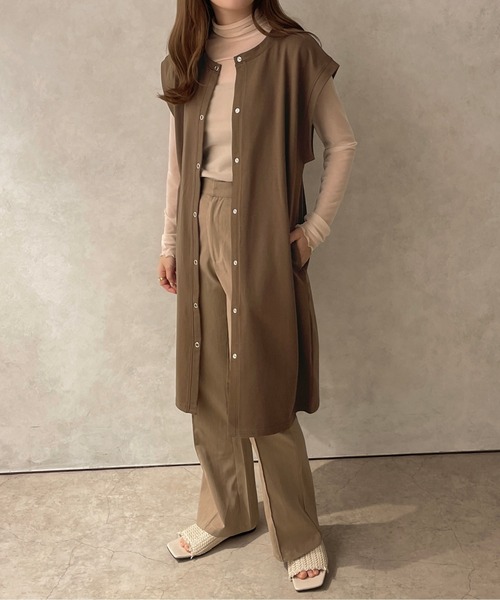 apres jour clair（アプレジュールクレア）の「【apres jour clair】スウェットジレ【ZOZOTOWN限定アイテム】（ベスト・レディース・アイボリー/ダークブラウン/ベージュ/ナチュラル・フリー/X-LARGE）」の18枚目の写真