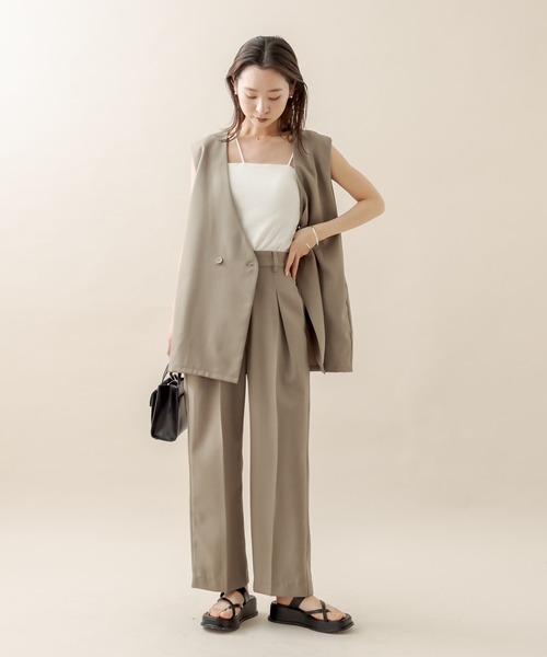 mystic（ミスティック）の「[mline] ジレ（ベスト・レディース・ベージュ/アイボリー/ブラック・FREE）」の4枚目の写真