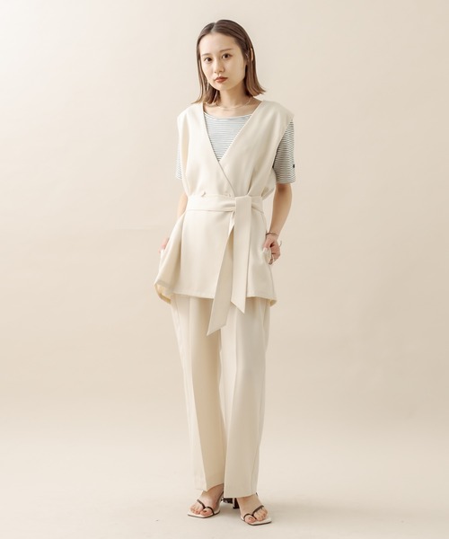 mystic（ミスティック）の「[mline] ジレ（ベスト・レディース・ベージュ/アイボリー/ブラック・FREE）」の9枚目の写真