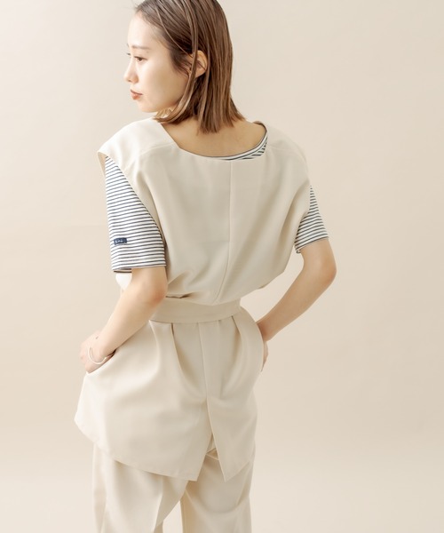 mystic（ミスティック）の「[mline] ジレ（ベスト・レディース・ベージュ/アイボリー/ブラック・FREE）」の11枚目の写真