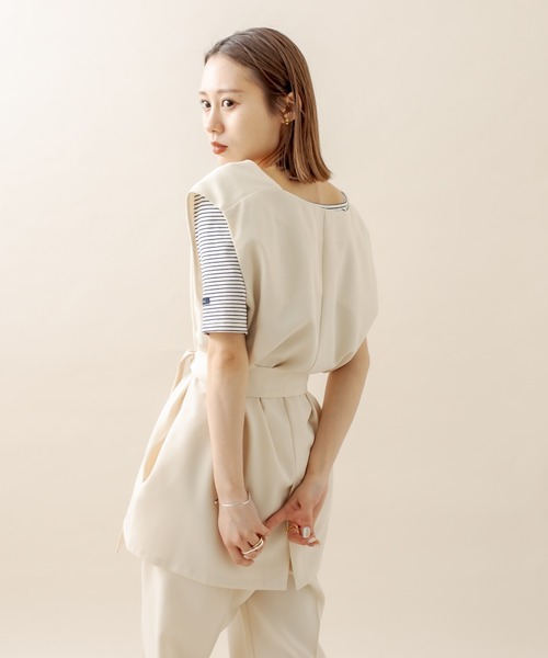 mystic（ミスティック）の「[mline] ジレ（ベスト・レディース・ベージュ/アイボリー/ブラック・FREE）」の12枚目の写真