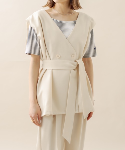 mystic（ミスティック）の「[mline] ジレ（ベスト・レディース・ベージュ/アイボリー/ブラック・FREE）」の13枚目の写真