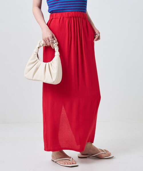 FREAK'S STORE(フリークスストア)の「カラージョーゼットスカート(スカート・レディース・ブラック/グリーン/ピンク/レッド・フリ-)」の11枚目の写真