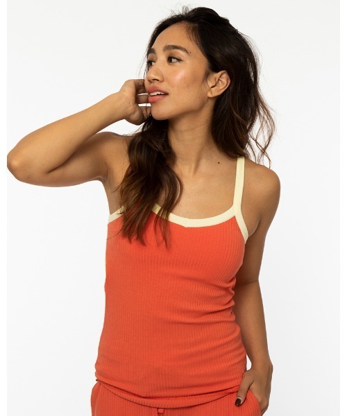 BILLABONG(ビラボン)の「BILLABONG レディース 【CHILLWEAR】 DESIGN CAMI タンクトップ 【2022年夏モデル】/ビラボン(タンクトップ・レディース・ブラック/オフホワイト/オレンジ系その他・MEDIUM)」の3枚目の写真