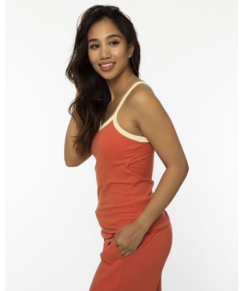 BILLABONG(ビラボン)の「BILLABONG レディース 【CHILLWEAR】 DESIGN CAMI タンクトップ 【2022年夏モデル】/ビラボン(タンクトップ・レディース・ブラック/オフホワイト/オレンジ系その他・MEDIUM)」の9枚目の写真