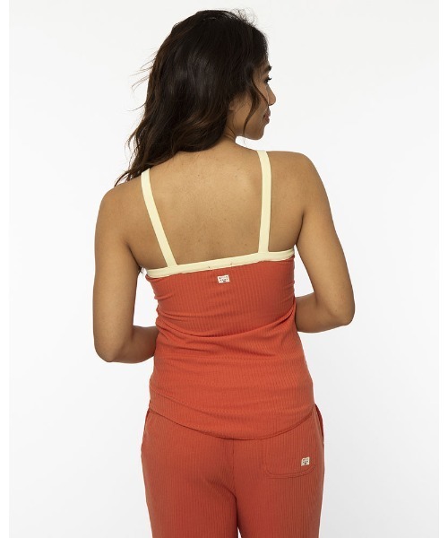 BILLABONG(ビラボン)の「BILLABONG レディース 【CHILLWEAR】 DESIGN CAMI タンクトップ 【2022年夏モデル】/ビラボン(タンクトップ・レディース・ブラック/オフホワイト/オレンジ系その他・MEDIUM)」の7枚目の写真