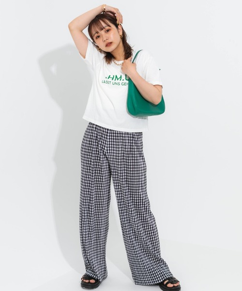 nemne store（ネンネストア）の「プリーツチェックパンツ（その他パンツ・レディース・ブラック/イエロー/ブルー/グリーン・フリー）」の5枚目の写真