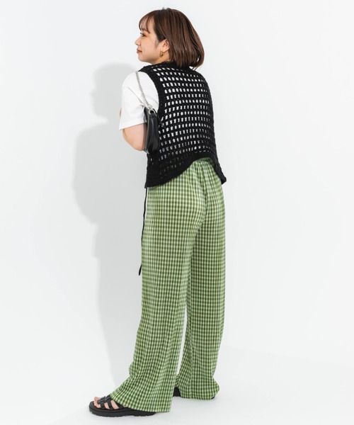 nemne store（ネンネストア）の「プリーツチェックパンツ（その他パンツ・レディース・ブラック/イエロー/ブルー/グリーン・フリー）」の18枚目の写真