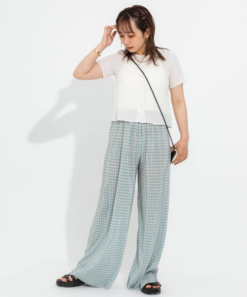 nemne store（ネンネストア）の「プリーツチェックパンツ（その他パンツ・レディース・ブラック/イエロー/ブルー/グリーン・フリー）」の13枚目の写真