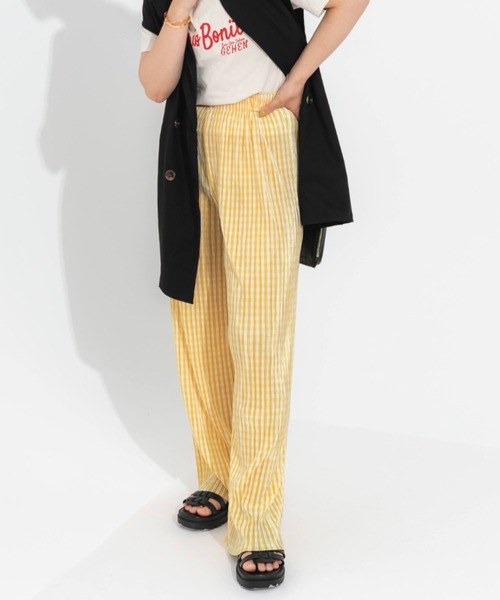 nemne store（ネンネストア）の「プリーツチェックパンツ（その他パンツ・レディース・ブラック/イエロー/ブルー/グリーン・フリー）」の7枚目の写真
