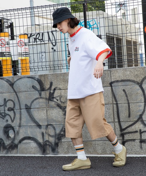 WEGO（ウィゴー）の「WEGO/ヘビーウエイト レトロロゴリンガーBIG半袖T（Tシャツ/カットソー・メンズ・ホワイト/ホワイト系その他/ピンク/グリーン・MEDIUM/LARGE）」の11枚目の写真