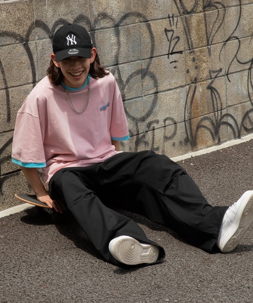 WEGO（ウィゴー）の「WEGO/ヘビーウエイト レトロロゴリンガーBIG半袖T（Tシャツ/カットソー・メンズ・ホワイト/ホワイト系その他/ピンク/グリーン・MEDIUM/LARGE）」の20枚目の写真