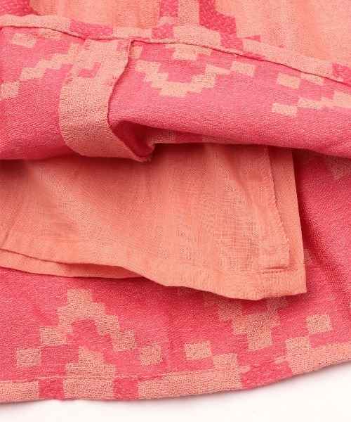 チチカカ（チチカカ）の「ナバホジャカードスカート（スカート・レディース・ブラウン/ピンク/アイボリー・FREE）」の19枚目の写真