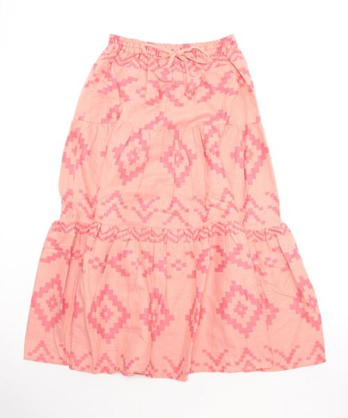 チチカカ（チチカカ）の「ナバホジャカードスカート（スカート・レディース・ブラウン/ピンク/アイボリー・FREE）」の22枚目の写真