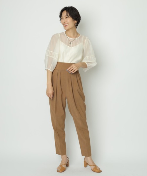 カデュネ　シースルーブラウス M CADUNE（カデュネ）の「シースルーデザインスリーブブラウス
