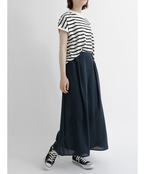 Samansa Mos2 blue(サマンサモスモスブルー)の「【USAコットン】ハイネックフレンチTシャツ(Tシャツ/カットソー・レディース・ホワイト/ブラウン/オフホワイト/ラベンダー/チャコール・フリ-)」の19枚目の写真