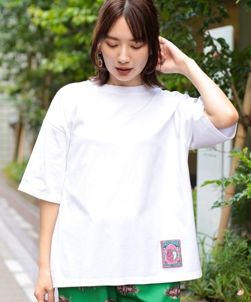 チチカカ(チチカカ)の「レトロラベルTシャツ(Tシャツ/カットソー・レディース・ホワイト/ブラウン/カーキ・FREE)」の2枚目の写真