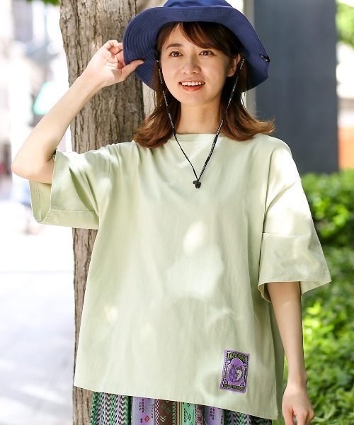 チチカカ(チチカカ)の「レトロラベルTシャツ(Tシャツ/カットソー・レディース・ホワイト/ブラウン/カーキ・FREE)」の3枚目の写真