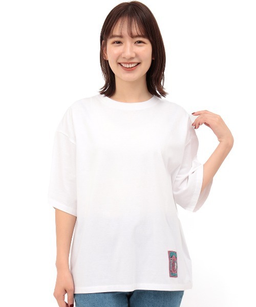 チチカカ(チチカカ)の「レトロラベルTシャツ(Tシャツ/カットソー・レディース・ホワイト/ブラウン/カーキ・FREE)」の8枚目の写真
