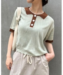 ALAND | 3.3Field Trip／コントラストカラーニットT 2297671(ポロシャツ)