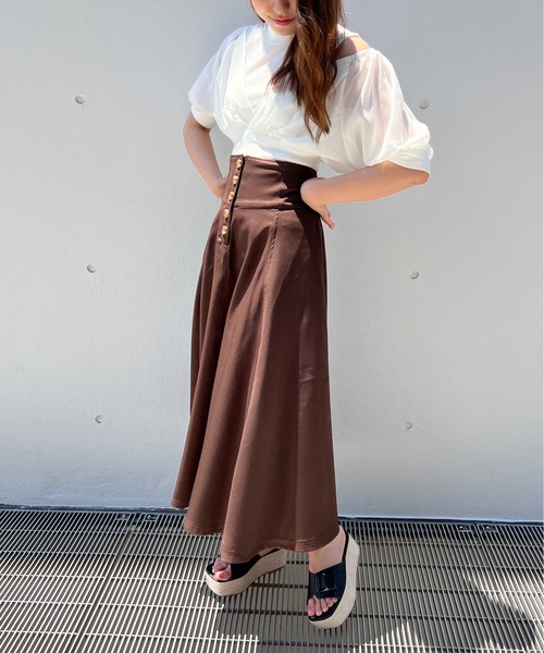 TORTE(トルテ)の「ハイウエストレーシングスカート(スカート・レディース・ライトグレー/ブラック/ライトブラウン/ダークブルー・FREE)」の17枚目の写真