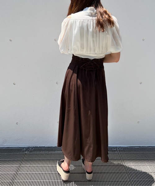 TORTE(トルテ)の「ハイウエストレーシングスカート(スカート・レディース・ライトグレー/ブラック/ライトブラウン/ダークブルー・FREE)」の20枚目の写真